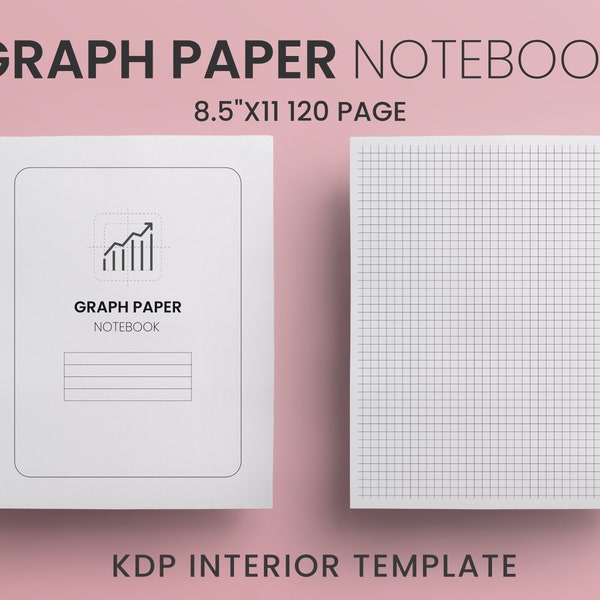 Graph Paper Notebook 8.5X11 inches Ready to Upload PDF commercial use KDP Interiors Template Low Content Book