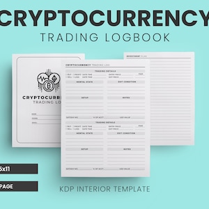 Puede incluir: Una plantilla imprimible en blanco y negro para un libro de registro de operaciones de criptomonedas. La plantilla incluye secciones para detalles de operaciones, estado mental, configuración, notas y plan de inversión. La plantilla mide 8,5 pulgadas por 11 pulgadas y tiene 120 páginas.