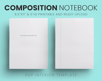 College Ruled Composition-binnenkant notebook: KDP Ready (pdf)