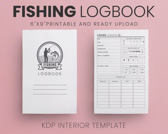 Anglers Log Book & Diary D A5 Personalised Fishing Diary/ Fishing Journal 