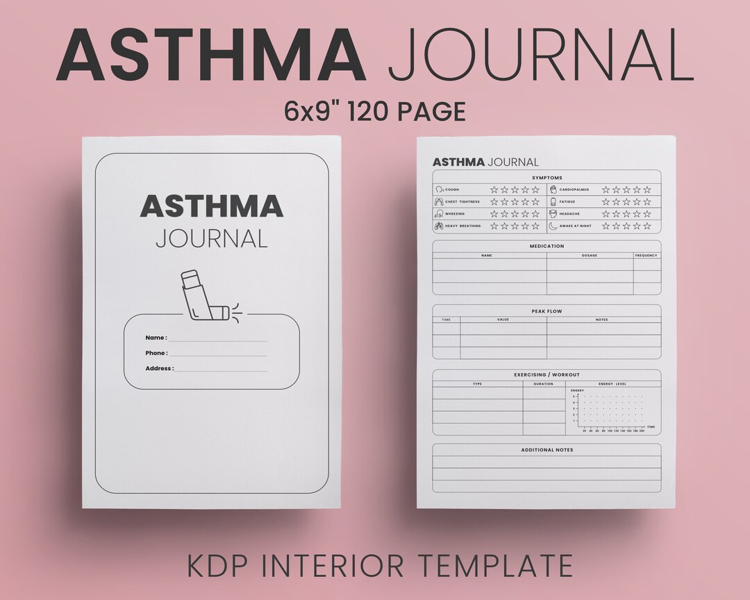 Asthma Journal KDP Interior Template 6x9 Inches 120 Page Ready to ...