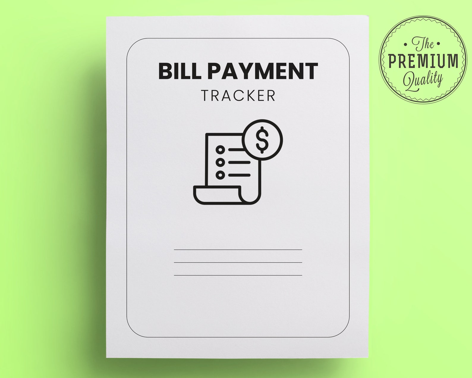 Bill Payment Tracker 6x9 and 8.5X11 Inches Printable Template Ready to ...