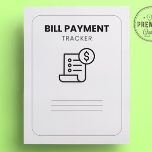 Bill Payment Tracker 6x9 and 8.5X11 Inches Printable Template Ready to ...