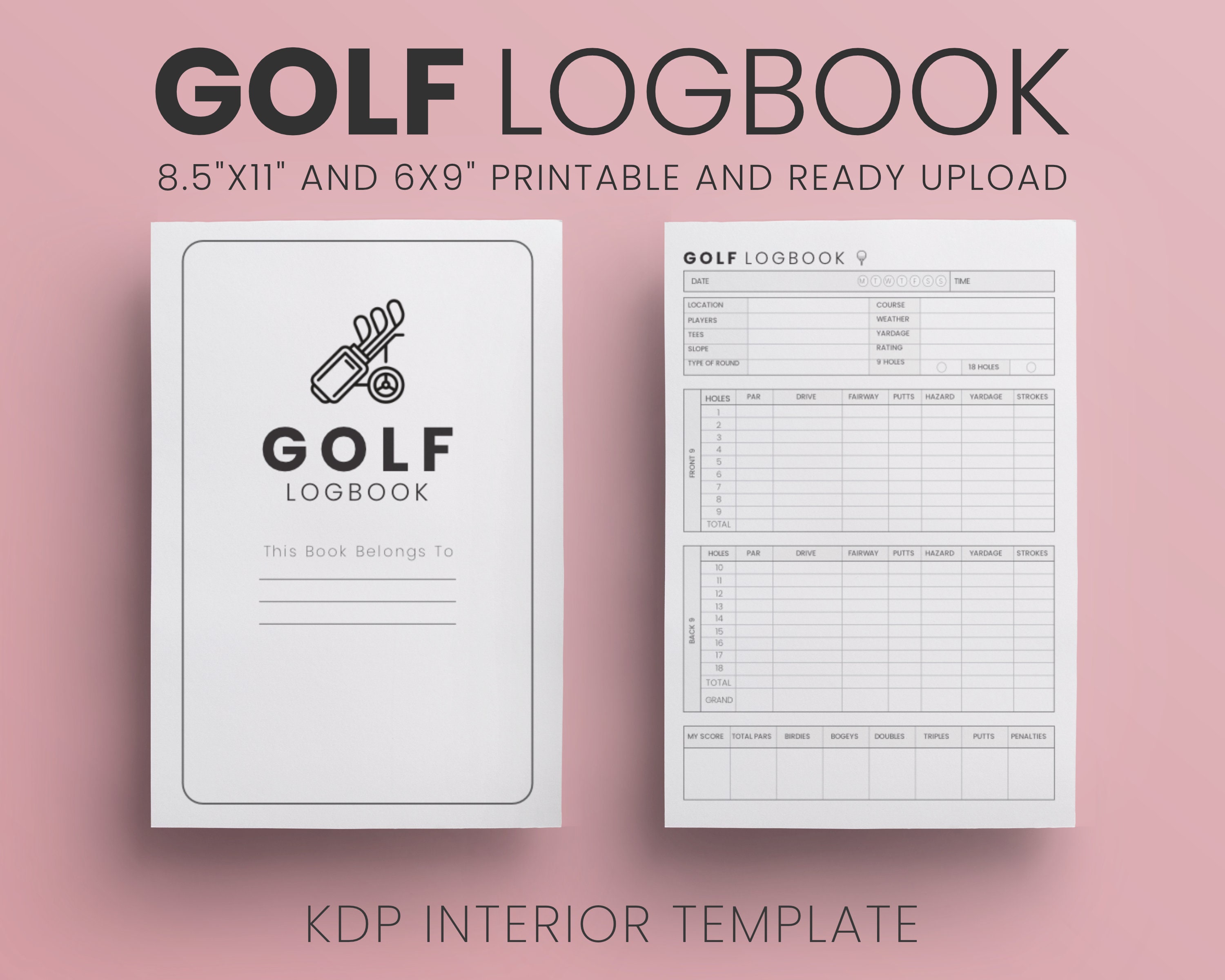 Yexiya 5 x 4 '' Golf Scorecard Book with Golf Pencil Leather Golf Journal  Golf Notebook Golf Log Book Pocket Golf Score Book Golf Gifts for Men  Golfers Sports and Outdoor Golf