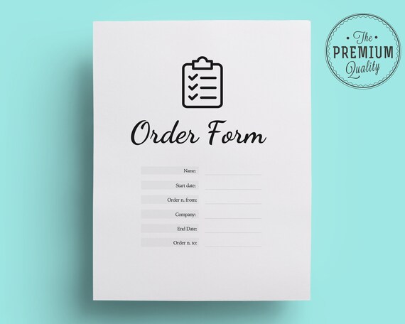 Icon Order Form