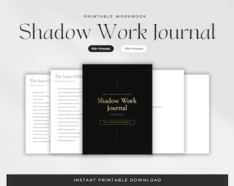 Shadow Work Journal PDF, Inner Child Healing Workbook, Trauma Therapy Prompts, Mental Health Journal, Anxiety Relief, CBT Worksheets,