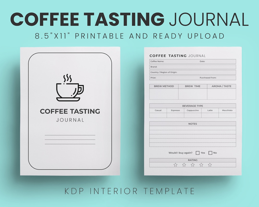 Coffee Tasting Journal PDF Printable Download Template Sheet - Etsy