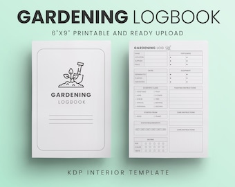 Gardening Logbook: 6x9" Garden Planner (Ready to Upload PDF)