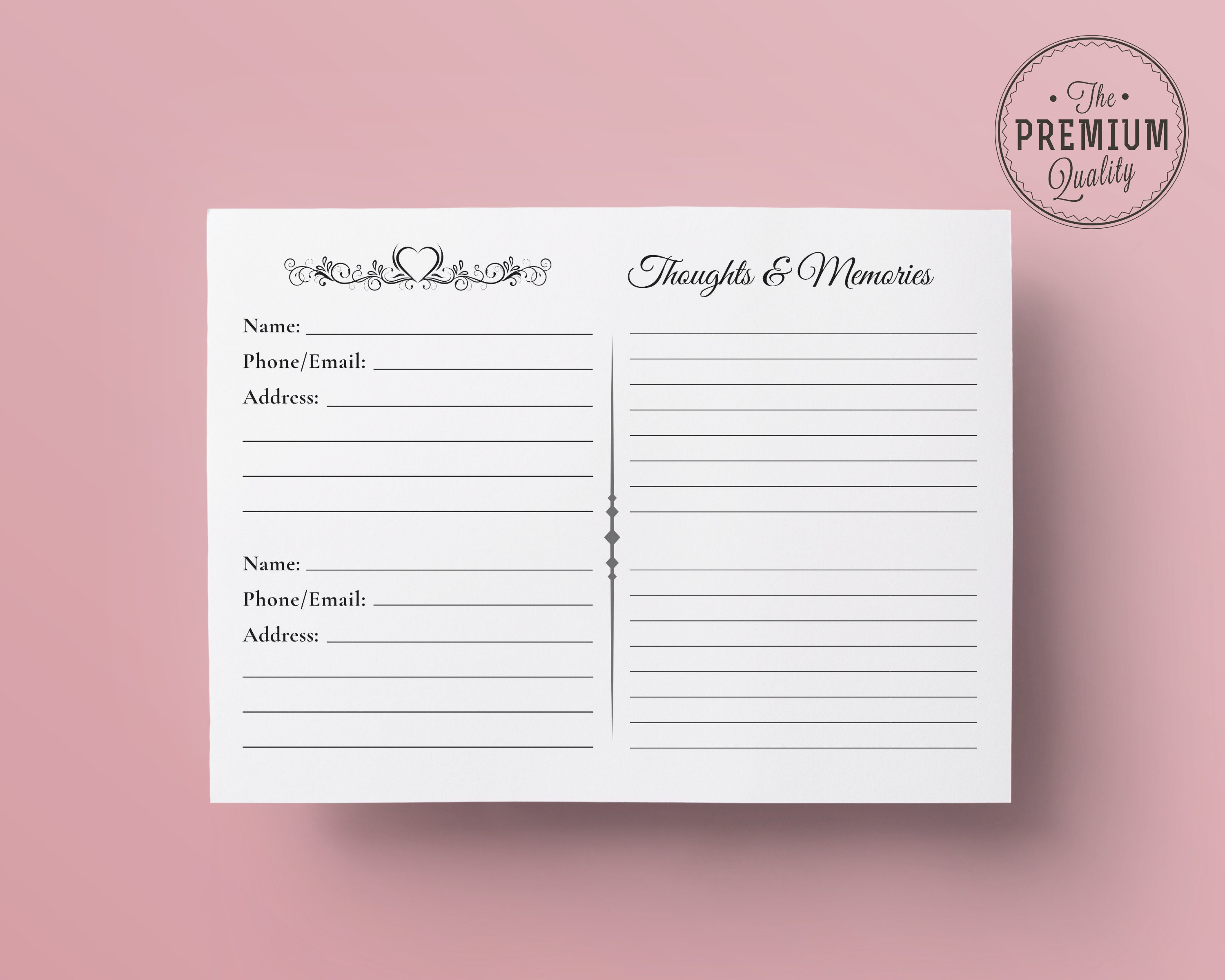 Funeral Guest Book Memorial Guest Book KDP Interior Template Etsy