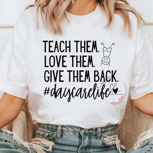Daykite Lehrer Wertschätzung SVG: Kinderbetreuer Shirt Design für Vorschule, Babysitter, Kleinkind Tamer