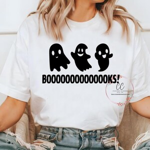 Boeken (Ghost) Svg, lezing leraar Svg, Spooky Season Svg, Halloween leraar Shirt, Ghost Svg