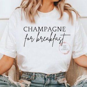 Champagne voor ontbijt Svg, champagneshirt, brunchshirt, vrijgezellenshirt, vrijgezellenfeest Svg, bruid Svg