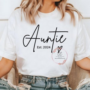 Tía Est 2024 Svg, Tía Png, Camiseta De Tía, Sudadera De Tía, Regalo De Tía, Regalo De Madrina, Bautismo Svg