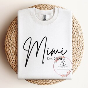 Mimi Svg, Mimi Est. 2024 Svg, Vovó Svg, Novo bebê Svg, Feliz Dia das Mães Svg, Presente da vovó