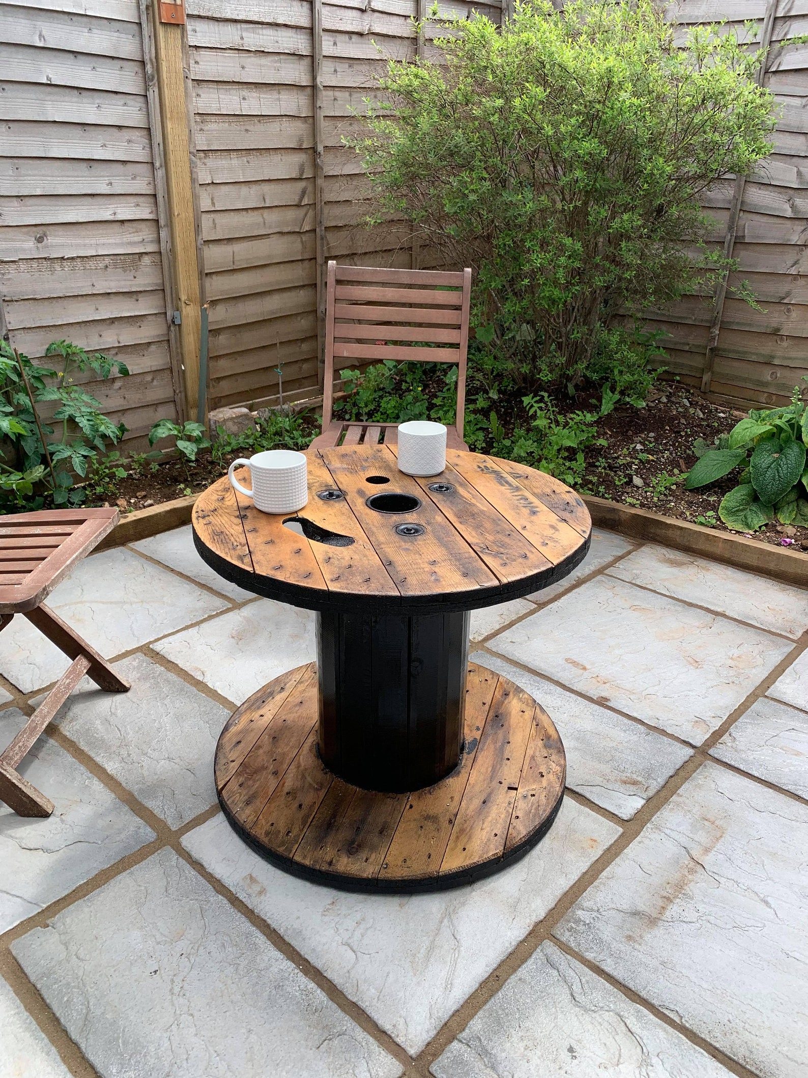 Wooden Reel table/Outdoor Table/Coffee Table/ Rustic Table | Etsy