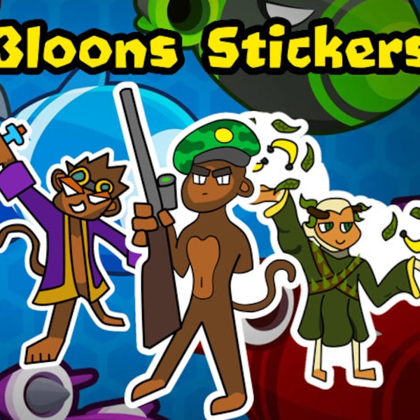 Bloons Tower Defense BTD6 Stickers Waterproof Glossy