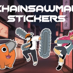 Chainsaw Man Vinyl Stickers Glossy