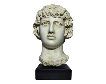 Antinous Bust Statue Greco-Roman Ancient Mythology Sculpture
