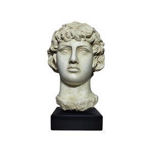 Antinous Bust Statue Greco-Roman Ancient Mythology Sculpture
