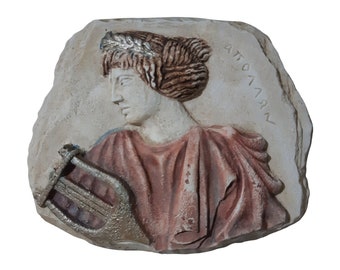 Grieks-Romeins standbeeld van Apollon God Wall Basreliëf