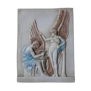 Daedalus and Icarus Wall Relief Sculpture Greco-Roman Statue