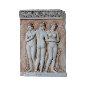 The Three Graces Wall Relief Sculpture Greco-Roman Statue