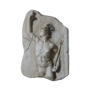 Hermes God Wall Bas Relief Sculpture Greco-Roman Statue