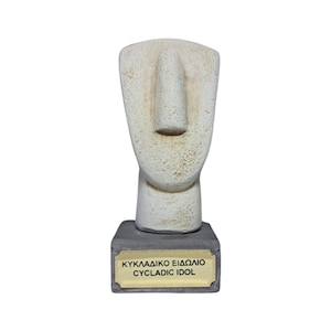 Cycladic Head Statue Ancient Greek Sculpture