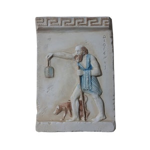 Diogenes of Sinope Wall Bas Relief Sculpture Greek Statue
