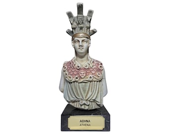 Athen Minerva Bust Statue Greco-Roman Goddess Sculpture