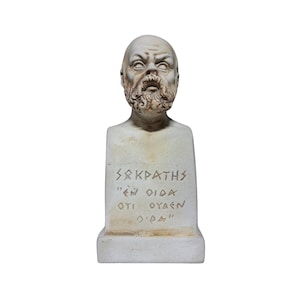 Bustebeeld van Socrates, beeldhouwwerk oude Griekse filosoof
