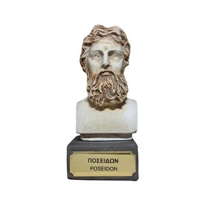 Busto de Poseidón Estatua Escultura mitológica del dios grecorromano