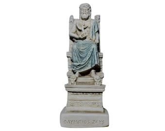 ゼウス像 ローマ神話のユピテル神 古代ギリシャ神話 ブロンズ製 高さ