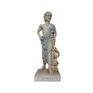 Asclepius Statue Greco-Roman God Sculpture Handmade