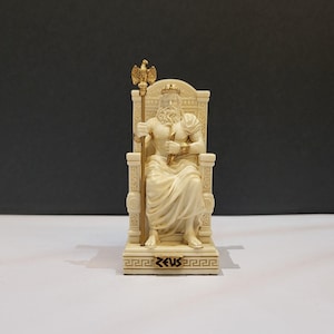 Zeus God Mini Statue Ancient Greek Roman Myhtology Sculpture 9cm