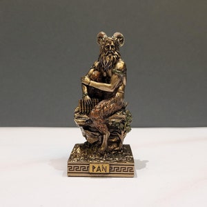Pan God Mini Statue Ancient Greek Roman Myhtology Sculpture 9cm