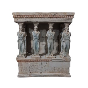 The Erechtheion of Caryatids Exact Copy Plaster Sculpture Athens Acropolis