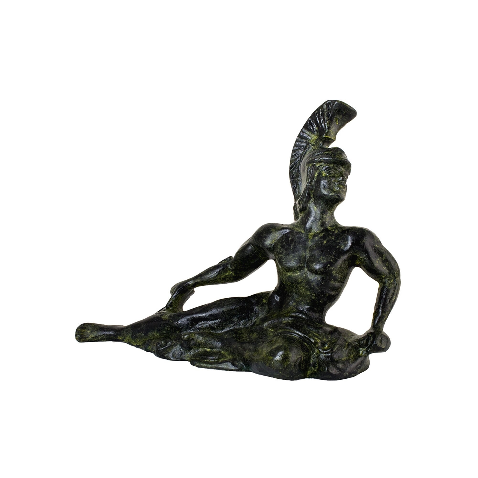 Achille Duying eroe troiano scultura statua in bronzo massiccio