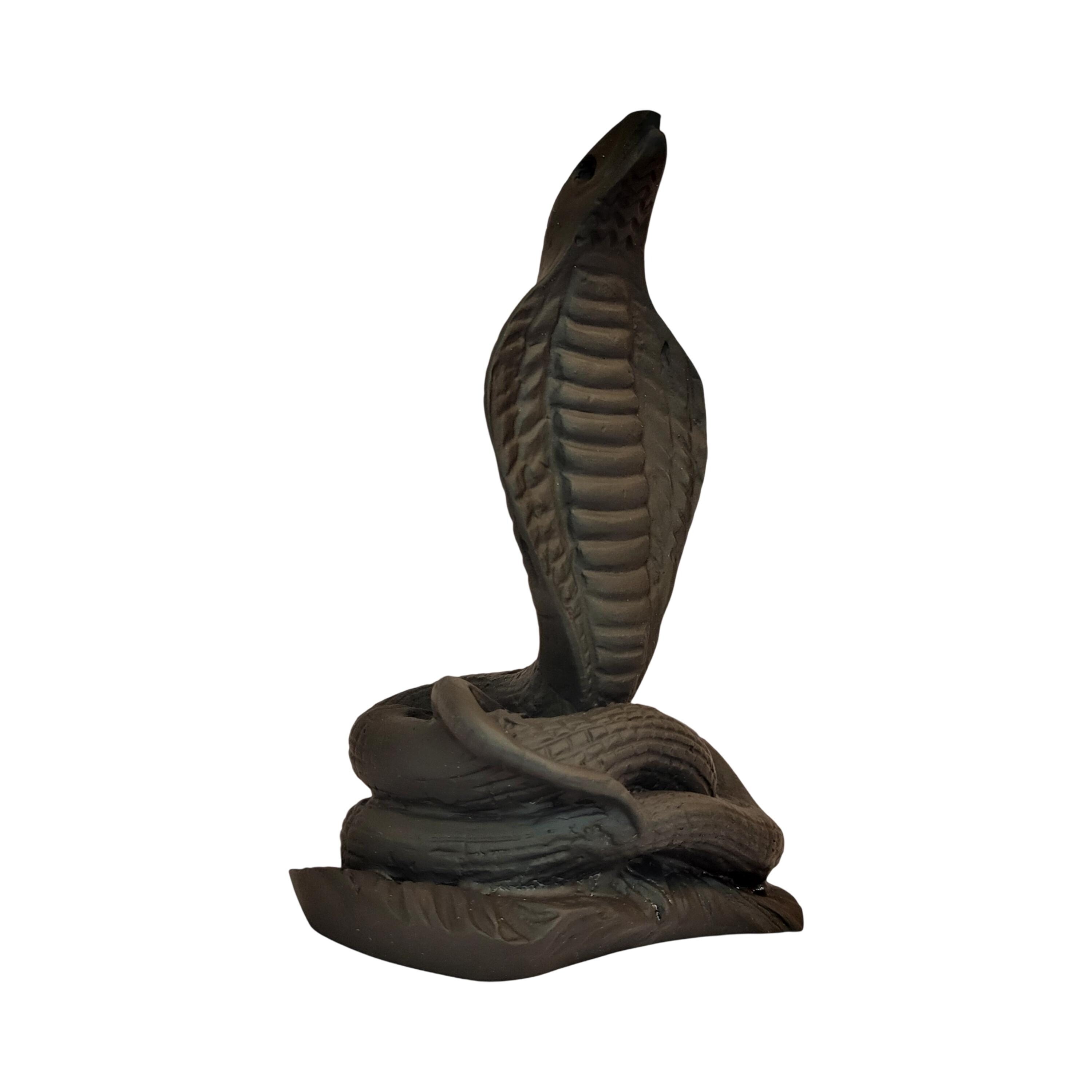 Black Cobra Statue Snake Sculpture