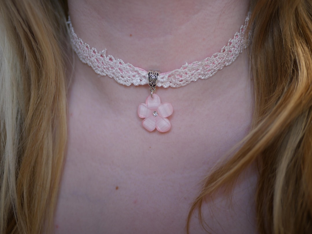 Dainty Kawaii Lolita Lace White Pink Flower Charm Choker Necklace - Etsy