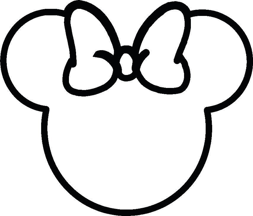 Minnie Mouse Outline SVG | Etsy