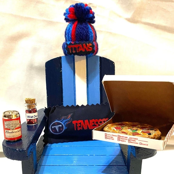 Tennessee Titans NFL Football Mini Fan Beach Chair and Mini Accessories are INCLUDED, Original, and One-of-a Kind! PERSONALIZE Me!!