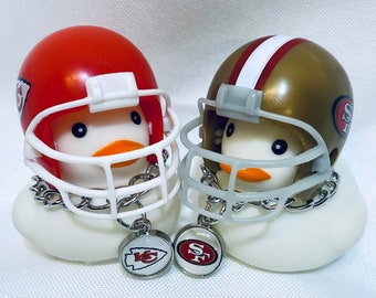 Rubber Duck NFL Teams gLOW-in-the-dARK Car Accessary with Helmet and Charm Necklace! LIMITED EDITION!