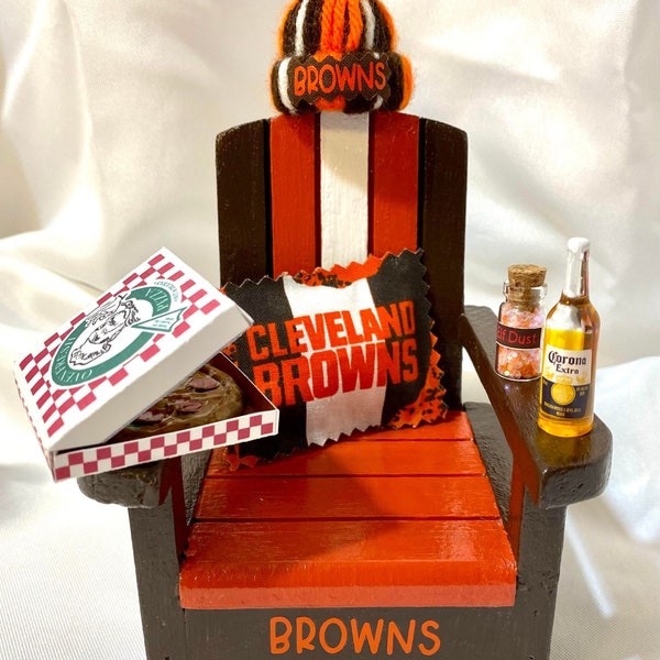 Cleveland Browns NFL Football Mini FAN Beach Chair and Mini Accessories are Included! Unique, Original, and One-of-a Kind! PERSONALIZE Me!!!
