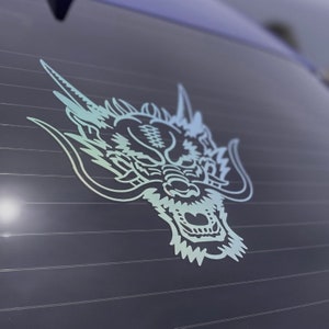 Chinese Dragon Face Car Vinyl Decal / Huge Car Decal