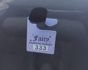 Fairy 333 Parking Permit Air Freshener - Purple Lavender Hang Tag