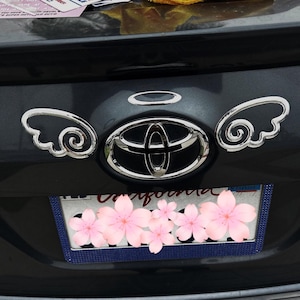 Chrome Angel Emblem Sticker / Wings & Halo Badge Decal Car Accessories