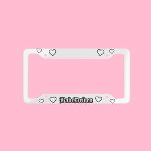 Capa para moldura de placa BabeDriven branca e preta