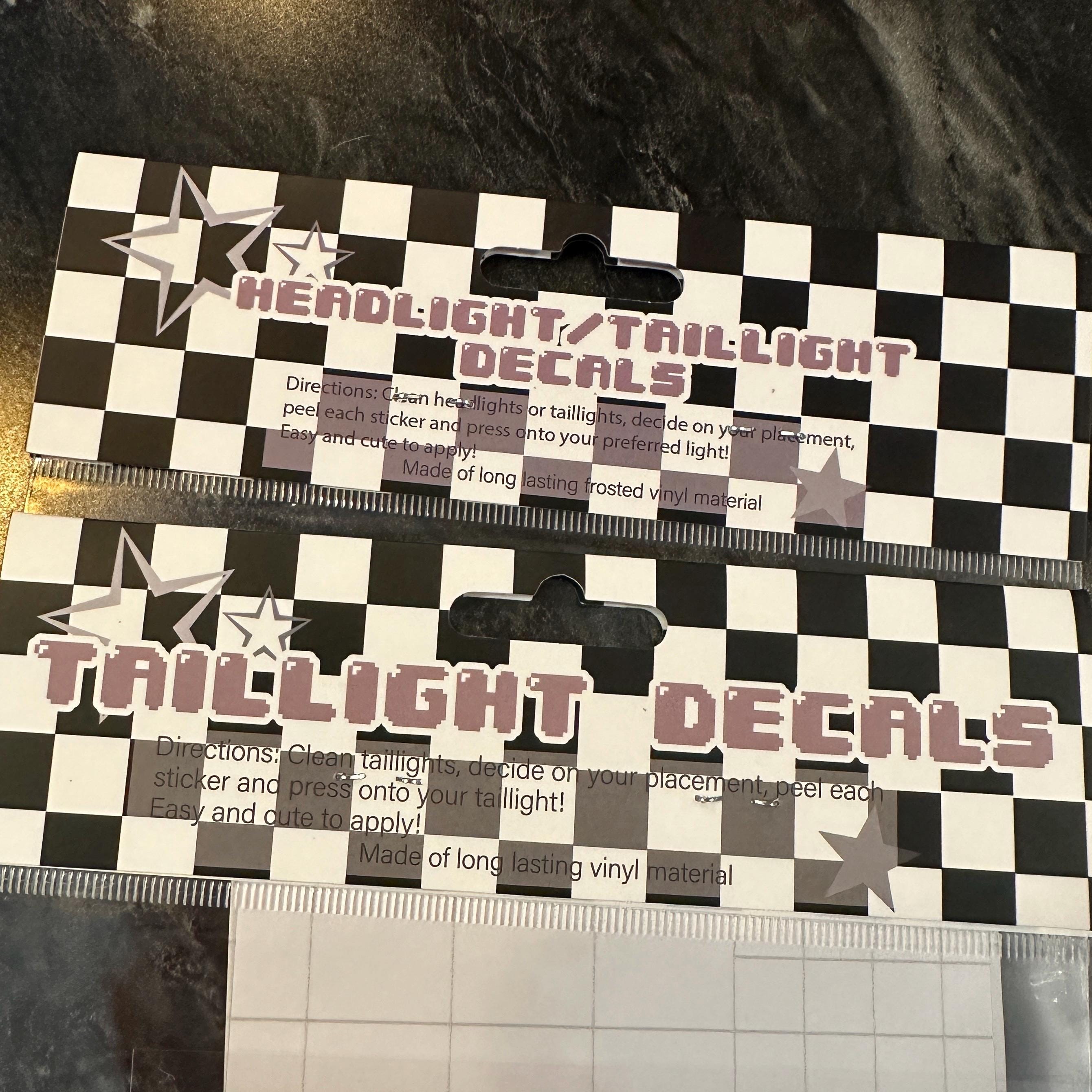 18 Assorted Ribbon Bow Headlight Taillight Decals 2 Sticker Sheets ...