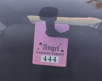 Angel 444 Parking Permit Air Freshener - Pink Vanilla Hang Tag